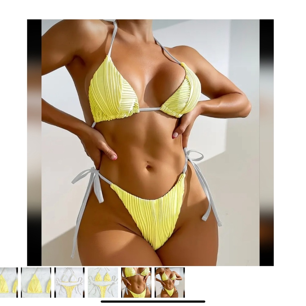 CUTE YELLOW BIKINI